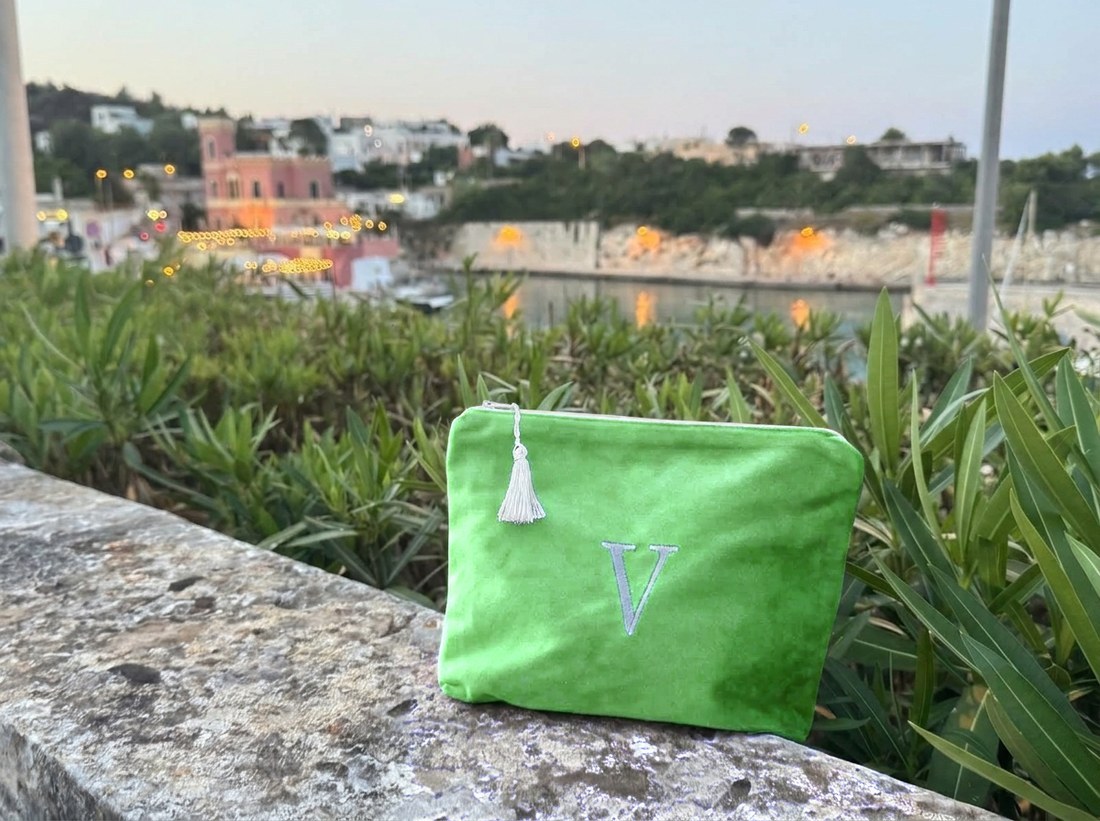 La pochette · Velluto media — Apple green